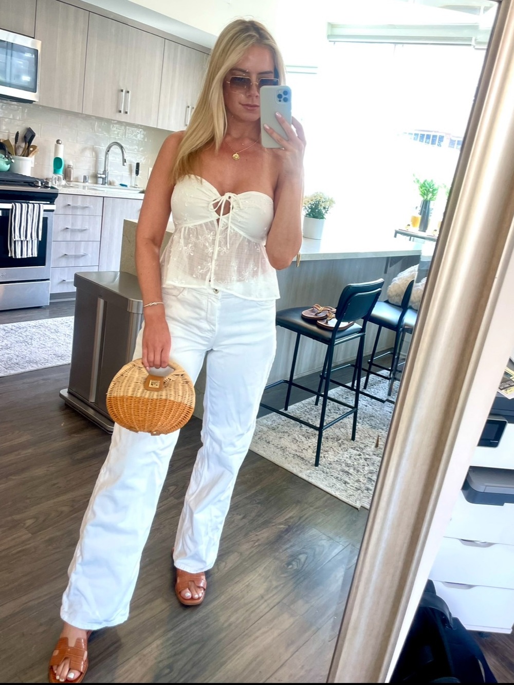 Zara White Jeans